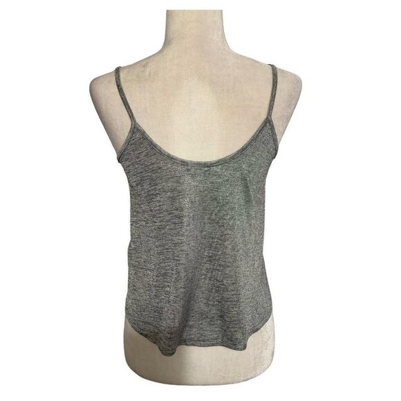 kimchi blue black gray metallic tank top cami crop xs - Picture 2 of 4